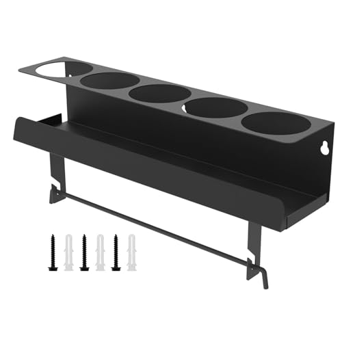 manhegari 5 Löcher Spraydosenhalter, Sprühdosenhalter Rack Wand Aus Stahl, Wandregal Dosenhalter Für Sprühflaschen Aufbewahrungsregal Für Garage Geschäf Werkstatt von manhegari