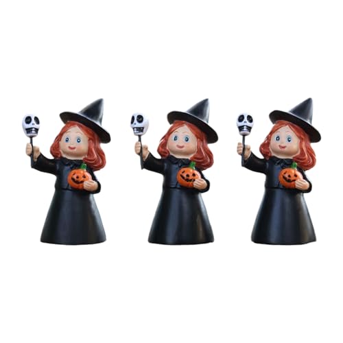 manhegari Halloween Hexen Dekoration | Kleine Süße Hexenfigur Tischdekor | 3-teilige Statue Deko Für Innenbereich Wohnzimmer Tisch Schlafzimmer Bücherregal Garten Feiertag manhegari Halloween Hexen Dekoration | Kleine Süße Hexenfigur Tischdekor | 3-teilige Statue Deko Für Innenbereich Wohnzimmer Tisch Schlafzimmer Bücherregal Garten Feiertag von manhegari