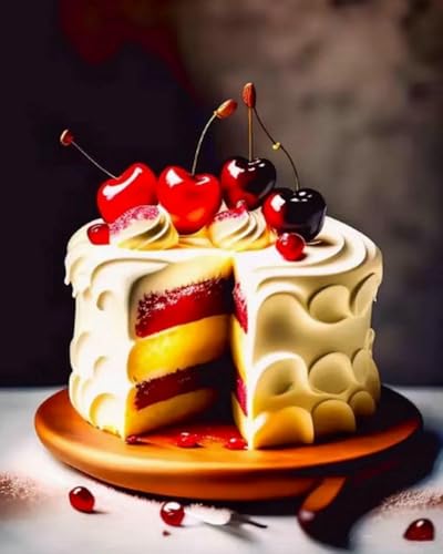 mantianhome Geschnitztes Kreuzstich-Set, Dessertkuchen,bedrucktes Kreuzstich-Set für Anfänger, 11 CT, DIY, fortgeschrittenes handgefertigtes Stickset für die Heimdekoration,40X50CM mantianhome Geschnitztes Kreuzstich-Set, Dessertkuchen,bedrucktes Kreuzstich-Set für Anfänger, 11 CT, DIY, fortgeschrittenes handgefertigtes Stickset für die Heimdekoration,40X50CM von mantianhome