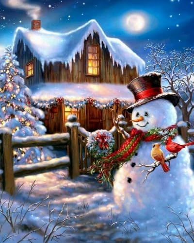 mantianhome Gestempeltes Kreuzstich-Set, Weihnachts-Schneemannhaus, beliebtes Muster, Kreuzstich-Set für Anfänger, 11 CT, DIY, fortgeschrittene handgefertigte Heimdekoration,40X50CM mantianhome Gestempeltes Kreuzstich-Set, Weihnachts-Schneemannhaus, beliebtes Muster, Kreuzstich-Set für Anfänger, 11 CT, DIY, fortgeschrittene handgefertigte Heimdekoration,40X50CM von mantianhome