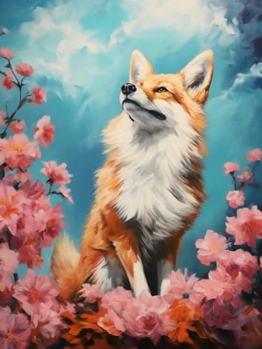 mantianhome Kreuzstich-Design mit Fuchs und Blume – 40,6 x 50,8 cm, ungerahmt, DIY-Muster, perfekt für Natur- und Tierkunstliebhaber mantianhome Kreuzstich-Design mit Fuchs und Blume – 40,6 x 50,8 cm, ungerahmt, DIY-Muster, perfekt für Natur- und Tierkunstliebhaber von mantianhome