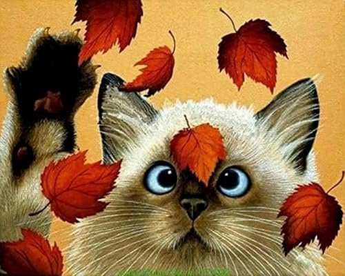 mantianhome Kreuzstich-Set für Erwachsene, süße Katze, 11 CT, beliebtes handgefertigtes Stickset für Anfänger, DIY, genauer Musterdruck, Kreuzstich-40X50CM mantianhome Kreuzstich-Set für Erwachsene, süße Katze, 11 CT, beliebtes handgefertigtes Stickset für Anfänger, DIY, genauer Musterdruck, Kreuzstich-40X50CM von mantianhome