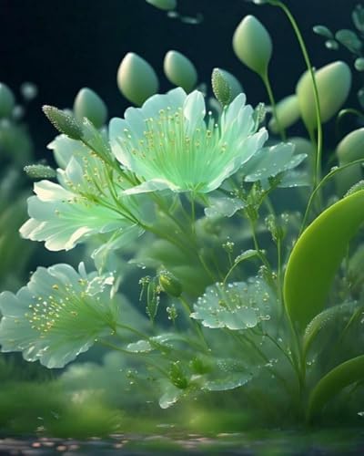 mantianhome Kreuzstich-Stickset, Botanische Blume, 11 CT, handgefertigtes Set, DIY-Druckmuster, Dekoration, Heimdekoration für die Veranda, Heimdekoration,40X50CM von mantianhome