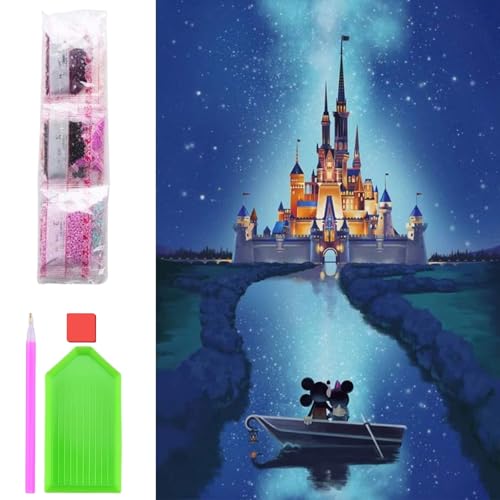 DIY 5D Diamond Painting Set, Full Drill Diamant Malerei Bilde Crystal Strass Kreuzstich Stickerei Stickpackung Arts Craft für Home Wand Dekoration(castle,30*40cm) von manyile