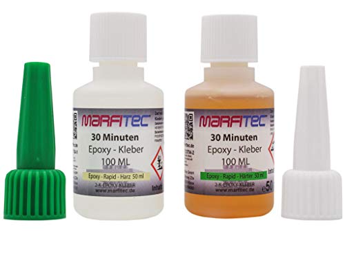 marfitec 30-Minuten-Epoxy 100ml (Epoxidharz 50ml, Epoxidhärter 50ml) von marfitec