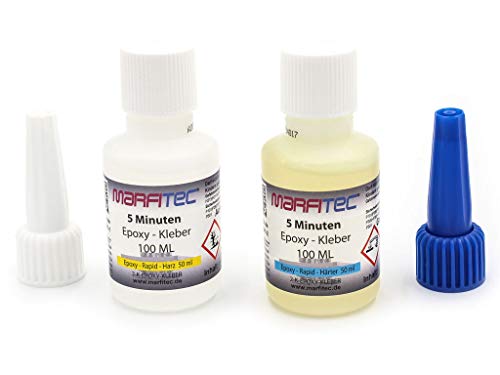 marfitec 5-Minuten-Epoxy 100ml (Epoxidharz 50ml, Epoxidhärter 50ml) von marfitec