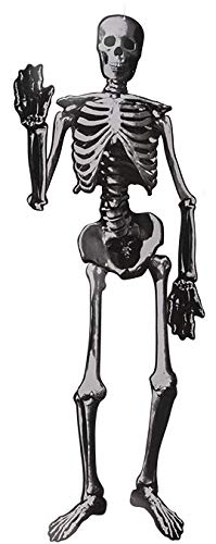 marion10020 Halloween-Deko Dekoration Helloween Grusel-Papier-Skelett, ca. 135 cm, zum Aufhängen von marion10020