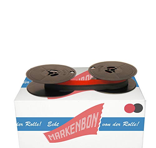 Farbbandspulen passend für Adler Royal Universal 200 [schwarz/rot] von markenbon - Farbband 001 - DIN Gruppe 1N (1 Karton mit 5 Stück) von markenbon