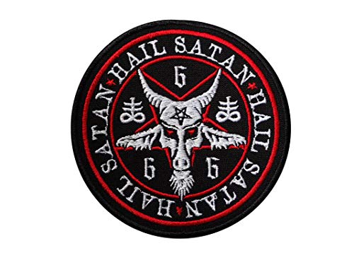 Pentagramm Hagel Satan, Teufel, Lucifer, 666, Okkult, Satanisch, Demonic, Horror, Ziege, schwarzes Metall, Tod-Gothic, Hölle, besticktes Bügelbild, Souvenir Pentagramm Hagel Satan, Teufel, Lucifer, 666, Okkult, Satanisch, Demonic, Horror, Ziege, schwarzes Metall, Tod-Gothic, Hölle, besticktes Bügelbild, Souvenir von martynastradingofficial