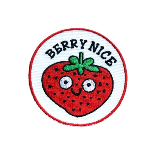Berry Nice Cute Patch Aufnäher – Abzeichen zum Aufnähen oder Aufbügeln – trendiges Modeaccessoire – einzigartiges dekoratives Logo für Jacken, Jeans und Taschen – Vintage – Bekleidung Berry Nice Cute Patch Aufnäher – Abzeichen zum Aufnähen oder Aufbügeln – trendiges Modeaccessoire – einzigartiges dekoratives Logo für Jacken, Jeans und Taschen – Vintage – Bekleidung von martytradingOfficial