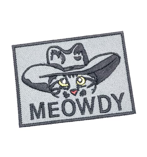 Meowdy Cobwoy Cat Funny Cute Patch Aufnäher – Abzeichen zum Aufnähen oder Aufbügeln – trendiges Modeaccessoire – einzigartiges dekoratives Logo für Jacken, Jeans und Taschen – Vintage – Bekleidung Meowdy Cobwoy Cat Funny Cute Patch Aufnäher – Abzeichen zum Aufnähen oder Aufbügeln – trendiges Modeaccessoire – einzigartiges dekoratives Logo für Jacken, Jeans und Taschen – Vintage – Bekleidung von martytradingOfficial