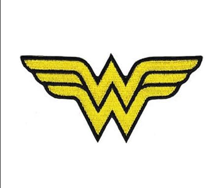Wonder Woman Superhero Logo Patch Aufnäher – Abzeichen zum Aufnähen oder Aufbügeln – trendiges Modeaccessoire – einzigartiges dekoratives Logo für Jacken, Jeans und Taschen – Vintage – Bekleidung von martytradingOfficial