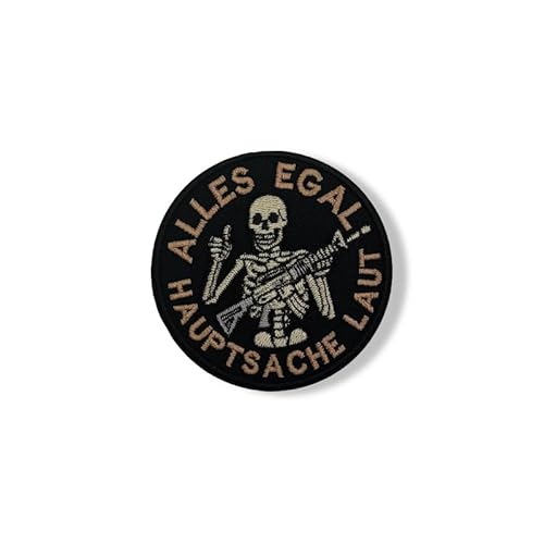 ALLES EGAL – HAUPTSACHE LAUT – Skelett Patch mit Klettverschluss von martytradingofficial