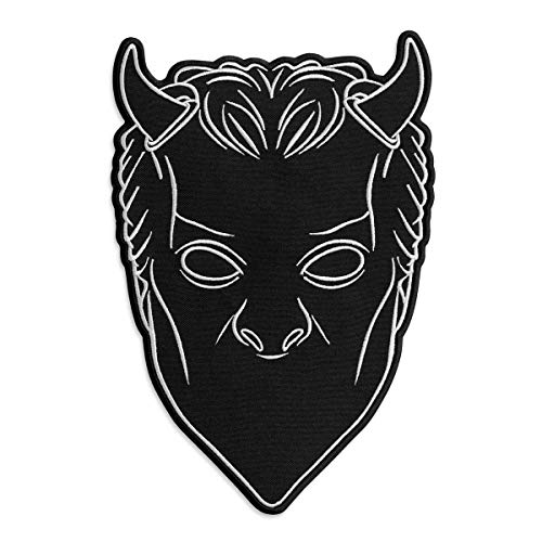 Embrosoft Ghost Band Nameless Ghoul Black Mask Embroidered Patch - Pack of 1 Heavy Metal Embroidery Emblem - Iron On and Sew On Applique Patch for Biker - 6.9 cmx10.2 cm Embrosoft Ghost Band Nameless Ghoul Black Mask Embroidered Patch - Pack of 1 Heavy Metal Embroidery Emblem - Iron On and Sew On Applique Patch for Biker - 6.9 cmx10.2 cm von martytradingofficial
