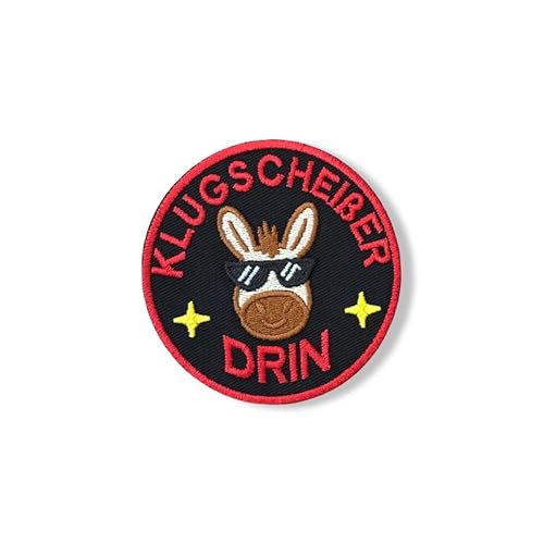 KLUGSCHEIßER DRIN – Frecher Esel Patch mit Klettverschluss von martytradingofficial