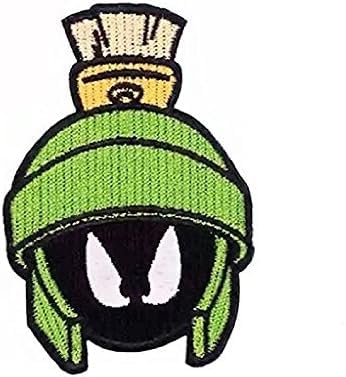 Marvin The Martian Character Face 3 12 Tall Iron On Patch Aufnäher Besticktes Patch zum Aufbügeln Applique Souvenir Zubehör von martytradingofficial