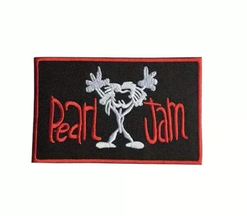 Pearl Jam Black Red Aufnäher Besticktes Patch zum Aufbügeln Applique von martytradingofficial