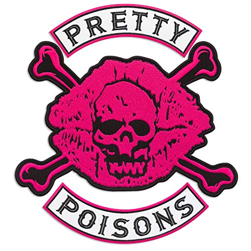 Riverdale Pretty Poisons Biker Gang Bestickter Aufnäher zum Aufbügeln (27 cm x 29 cm) von martytradingofficial
