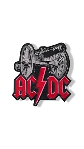 Rock Patch – AC/DC-inspirierter Cannon Aufnäher zum Aufbügeln, Bestickt, Applikation von martytradingofficial