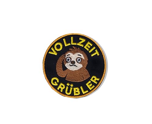 VOLLZEIT GRÜBLER – Faultier Patch mit Klettverschluss von martytradingofficial