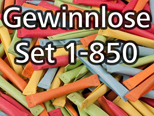Sicherheitslose, geklammert, bunt gemischt, Set 1-850 von maru