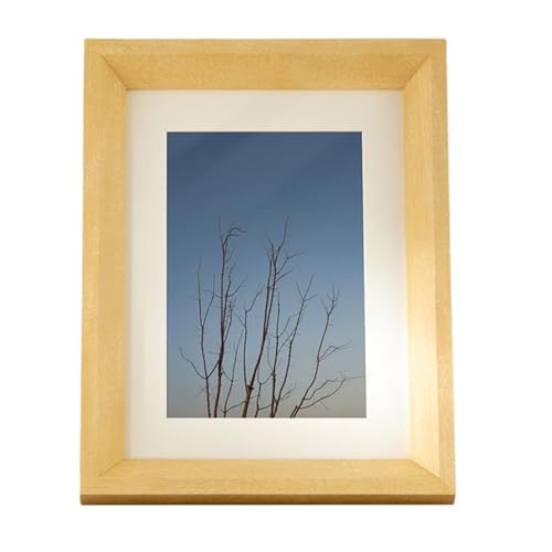 marysgift Bilderrahmen A4 Holz Fotorahmen 21 x 29,7 cm Portraitrahmen Wohnzimmer zum Stellen und Hängen, Dekorahmen für Fotos Portrait Jubiläum (XK01504,A4) von marysgift