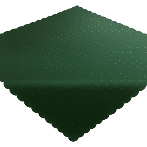 Tischdecke 90 x 90 cm für Küche & Esstisch in Dunkelgrün - Waschbare Landhaus Mitteldecke von matches21 HOME & HOBBY
