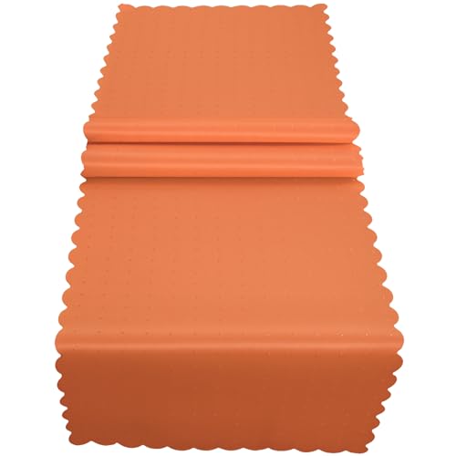 Tischläufer 40 x 150 cm für Küche & Esstisch in Orange - Waschbare Landhaus Mitteldecke von matches21 HOME & HOBBY