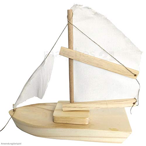 matches21 Segelschiff Schiff Boot einfacher Bausatz Holz Holzbausatz vorgefertigt Bastelset für Kinder ab 7 Jahre von matches21 HOME & HOBBY