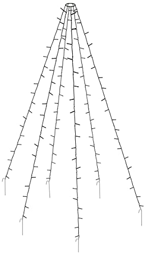 matrasa Fahnenmast Beleuchtung 10x 8 Meter - Lichterkette für Bäume Pavillions 360 LED IP44 von matrasa