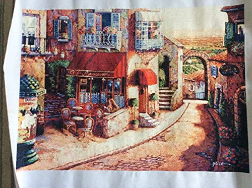 Italian Afternoon Time Kreuzstich-Set, 14 Karat, 400 x 290 Stiche, 72 x 52 cm, große Landschaft, nicht gestempelt, Baumwolle von max stitch design