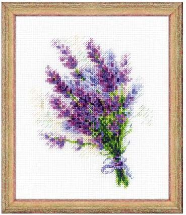 Kreuzstich-Set, Lavendel, klein, einfaches Kreuzstich-Set von max stitch design