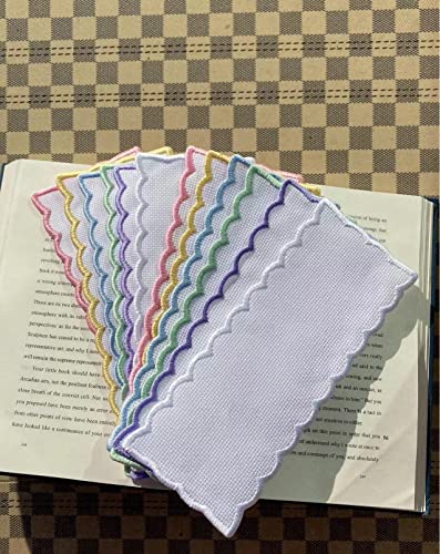 max stitch design Kreuzstich-Lesezeichen, 14 Karat und 6 Stück, 18 Karat Aida-Stoff, blanko, Kreuzstich-Lesezeichen von max stitch design