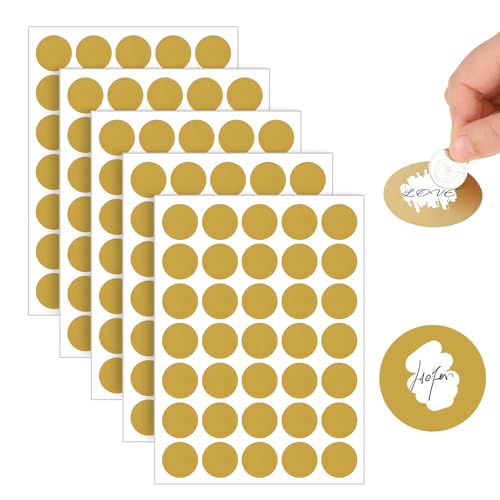maxtachi 150 Stück 25mm Rubbellose Selber Machen, 5 Blätter Gold Runde Rubbel Etiketten, Selbstklebendes DIY Rubbelsticker für überraschung Postkarten Grußkarten maxtachi 150 Stück 25mm Rubbellose Selber Machen, 5 Blätter Gold Runde Rubbel Etiketten, Selbstklebendes DIY Rubbelsticker für überraschung Postkarten Grußkarten von maxtachi