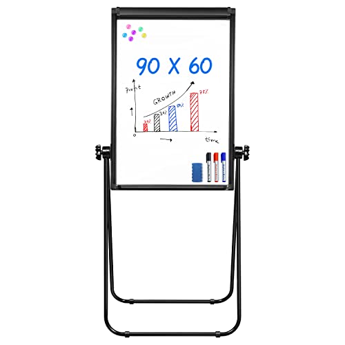 Mobiles Whiteboard – 90 x 60 cm, tragbare, magnetische, trocken abwischbare Tafel, Staffelei mit Flipchart-Haken (Schwarz1) Mobiles Whiteboard – 90 x 60 cm, tragbare, magnetische, trocken abwischbare Tafel, Staffelei mit Flipchart-Haken (Schwarz1) von maxtek