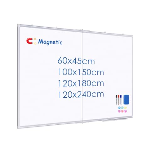maxtek Whiteboard Magnetisch, 180 X120 cm Magnettafel Groß White Board Magnetwand mit 3 Whiteboard Stifte, 6 Magnete and 1 White Board Radiergummi, für Schule, Haus und Büro maxtek Whiteboard Magnetisch, 180 X120 cm Magnettafel Groß White Board Magnetwand mit 3 Whiteboard Stifte, 6 Magnete and 1 White Board Radiergummi, für Schule, Haus und Büro von maxtek