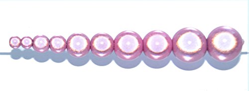 40 pcs 3D Perle miracle illusion Perlen in Tube, rund, 8 mm, acryl, rose, 8 mm von maxum