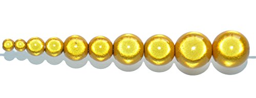 15 pcs 3D Illusion Miracle Perlen, rund, 12 mm, acryl, gelb, 12 mm von maxumbeads