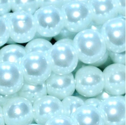 Glasperlen, rund, über 150 Stück, glas, weiß, 6 mm von maxumbeads