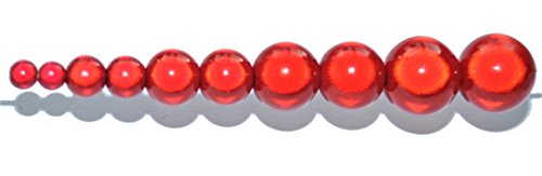 Großhandel von 1000 pcs 3 D Illusion Miracle Perlen, rund, 4 mm, acryl, rot, 4 mm von pangaeawalker