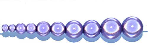 Perlen mit 3D-Effekt, rund, 4 mm, 100 Stück, Lila von maxumbeads