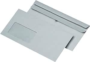 mayer-network Briefumschläge Recycling DIN lang (220x110 mm), mit Fenster, selbstklebend, 75g/qm, 1.000 Stück; Packungsinhalt: 1000 Stück von mayer-network