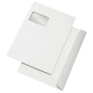 mayer-network Versandtaschen C4 mit Fenster haftklebend 100 g/qm weiß von mayer-network