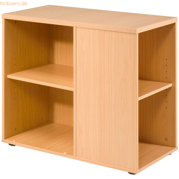 mcbuero.de Anstellcontainer BxTxH 400x800x720-760mm Buche von mcbuero.de