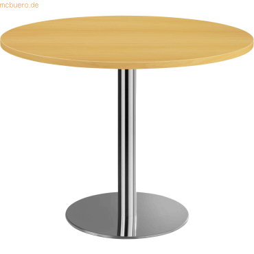 mcbuero.de Besprechungstisch 100cm Buche/chrom mcbuero.de Besprechungstisch 100cm Buche/chrom von mcbuero.de