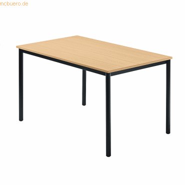 mcbuero.de Besprechungstisch 1200x800mm Buche Fuß Vierkantrohr schwarz mcbuero.de Besprechungstisch 1200x800mm Buche Fuß Vierkantrohr schwarz von mcbuero.de