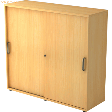 mcbuero.de Schiebetürenschrank Serie 9 3OH BxTxH 120x40x110cm Griff SG von mcbuero.de