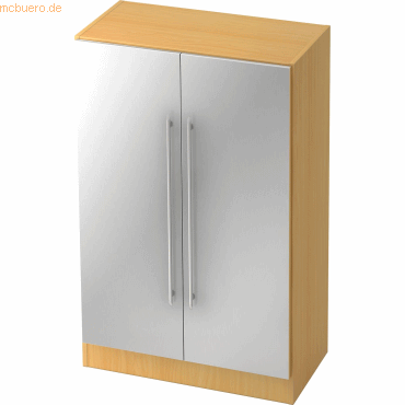 mcbuero.de Schrank Solid 3OH BxTxH 80x42x127cm Griff RE Buche/Silber mcbuero.de Schrank Solid 3OH BxTxH 80x42x127cm Griff RE Buche/Silber von mcbuero.de