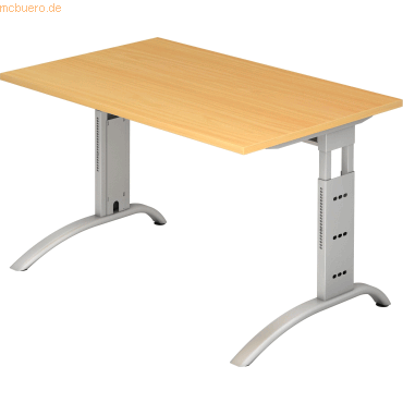 mcbuero.de Schreibtisch 120x80cm höhenverstellbar bis 85cm Buche mcbuero.de Schreibtisch 120x80cm höhenverstellbar bis 85cm Buche von mcbuero.de