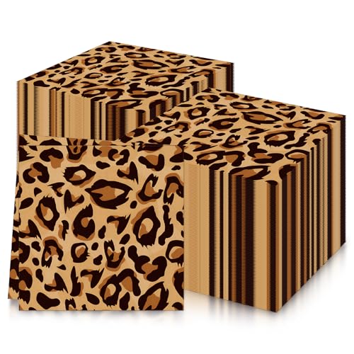 20 Stück Leoparden-Party-Servietten, 2-lagig, weiches Papierservietten, Geschirr für Mädchen, Frauen, Geburtstagsparty, Leoparden-Thema, Party-Dekorationen 20 Stück Leoparden-Party-Servietten, 2-lagig, weiches Papierservietten, Geschirr für Mädchen, Frauen, Geburtstagsparty, Leoparden-Thema, Party-Dekorationen von mciskin